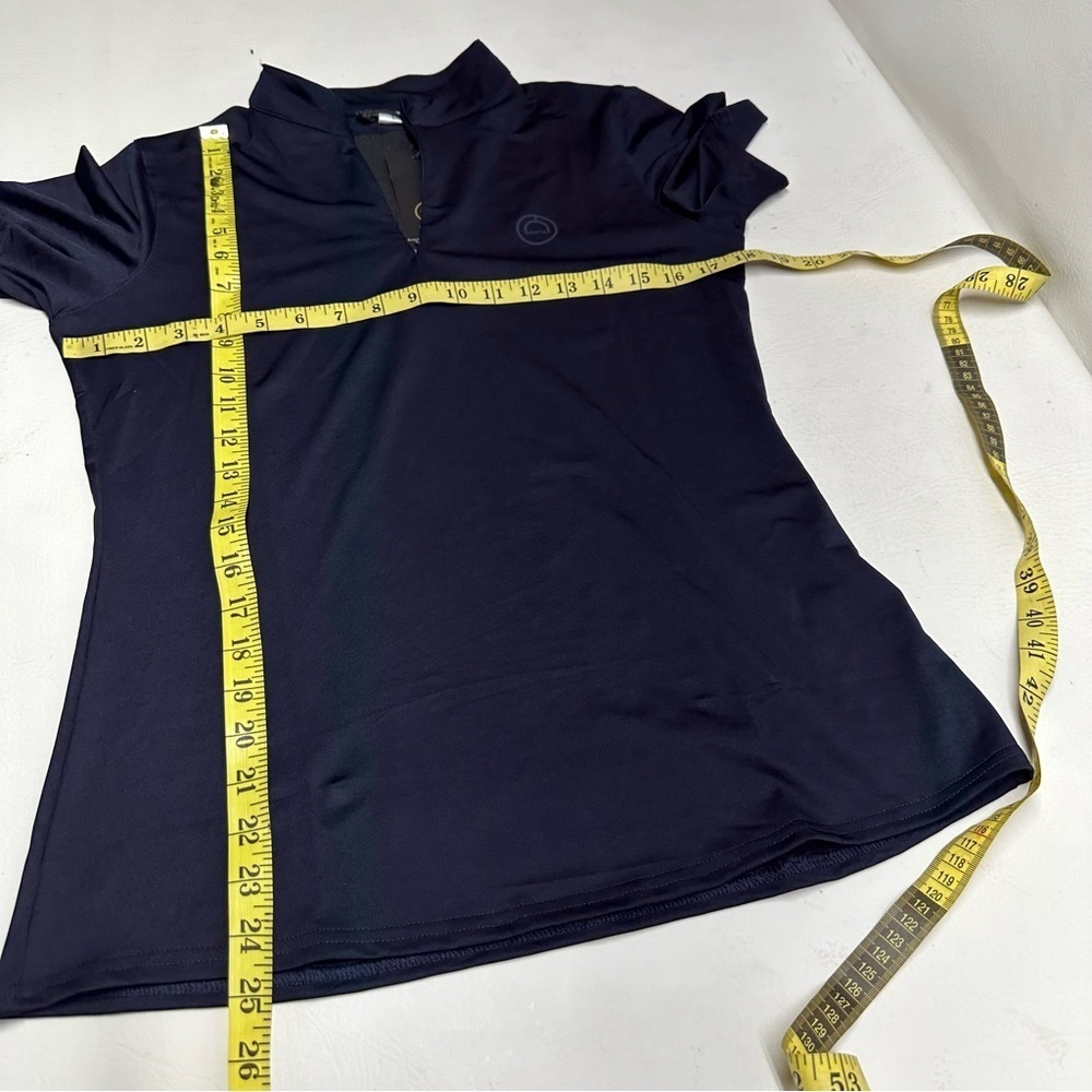 New Montar Kali embossed logo navy Riding Shirt size L - Picture 3 of 8